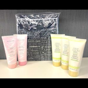 MaryKay Bundle roll up bag -Satin Body set, hydrating lotion and 2in1 body wash.